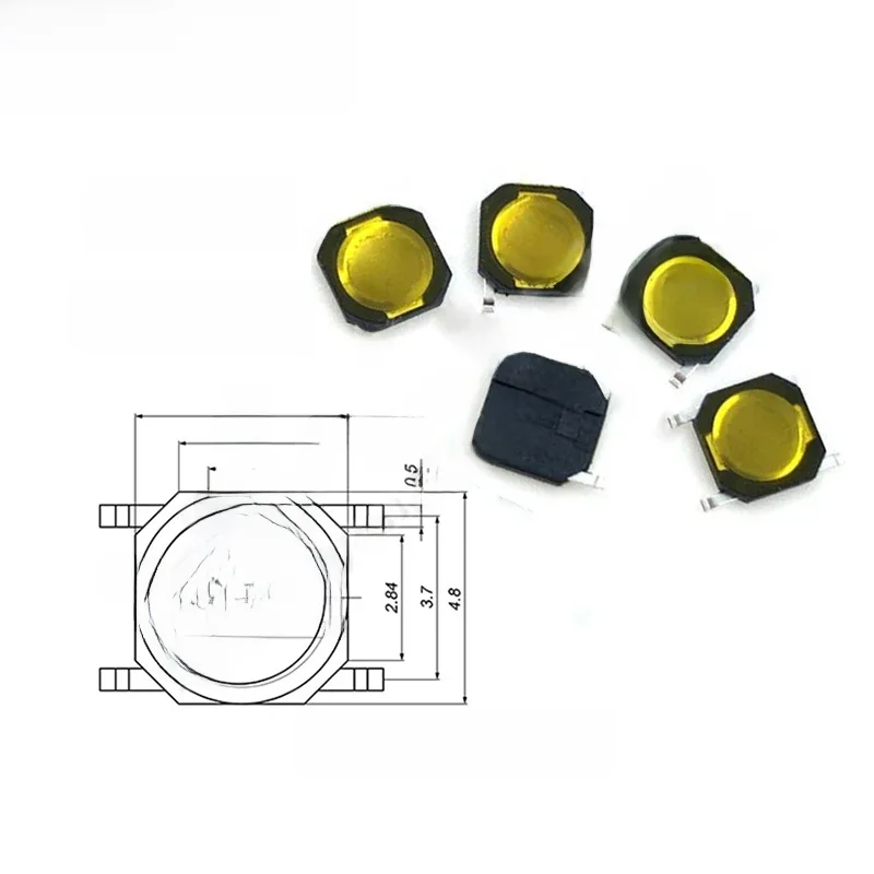 4*4*0.8mm kluczyk do zdalnego sterowania samochodem przełączniki przyciski dotykowy dotykowy przełącznik wciskany takt 4 Pin przełącznik mikro przełącznik SMD — zdjęcie 2