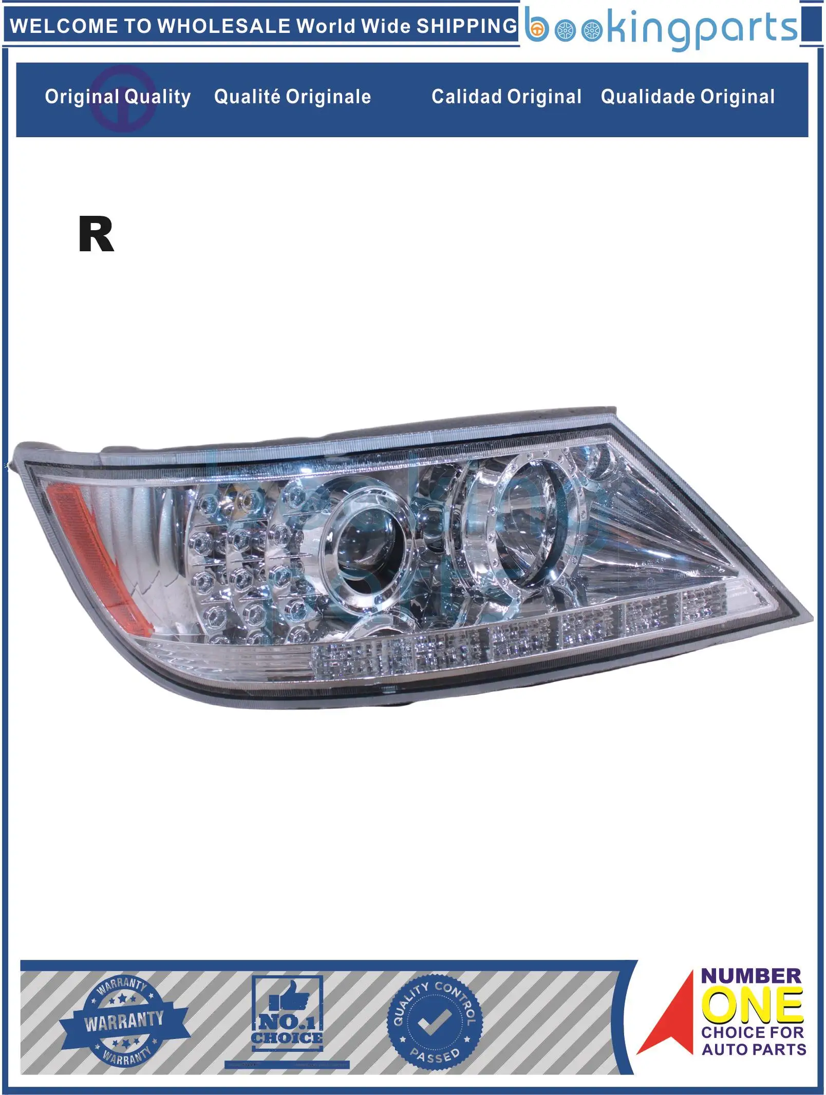 HEA79244(R), Headlamp For KINGLONG KING LONG MINI BUS 2.5L DIESEL 2014-