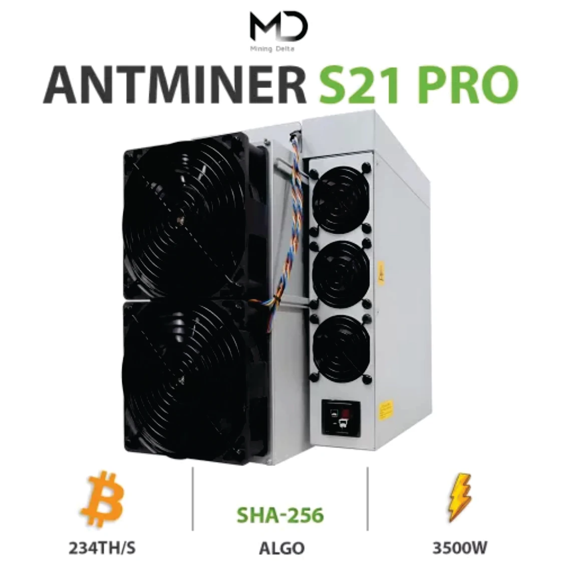

SH | Hot Promo Sale - AC Limited Stocks Bitmain Antminer S21 Pro 234Th/s 3510W - BTC Miner