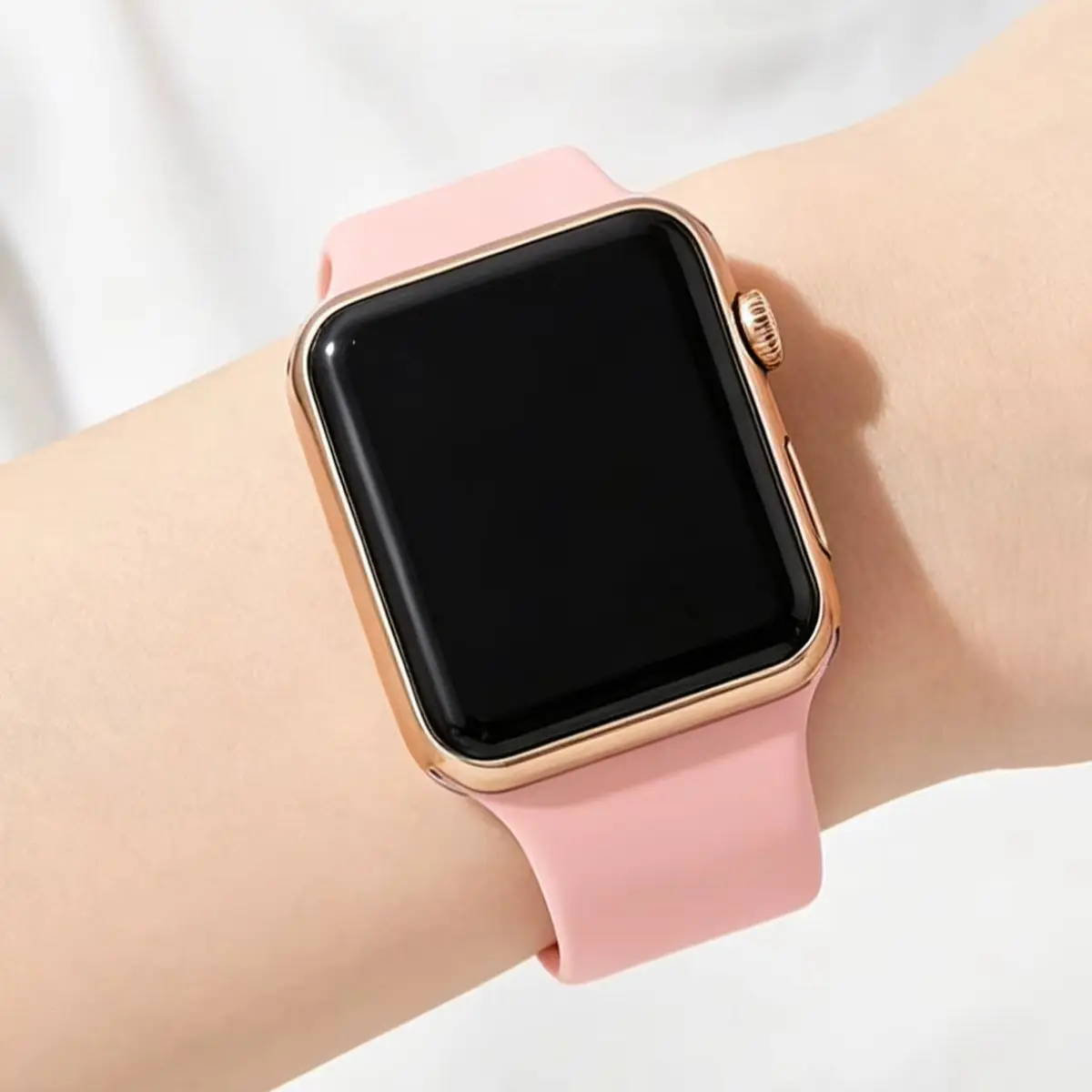 2-Piece Set, Silicone Strap Electronic Watch Set, Black+Pink, Couple's Watch, Square Dial, Digital Display, Casual Everyday Wear.