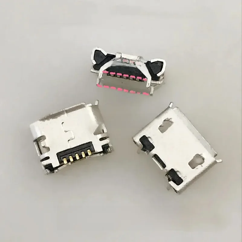 100 sztuk Micro USB 5pin Jack Ox horn 5.5*4.85mm złącze Mini usb DIP4 dla 8600 telefon komórkowy do ładowania gniazdo — zdjęcie 2