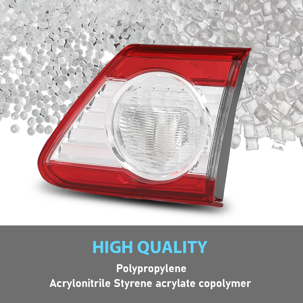 1 زوج أضواء خلفية خلفية الداخلية صالح ل 2011 2012 2013 تويوتا كورولا اليسار واليمين عدسة حمراء كروم الإسكان مقاوم للماء سنوبروف #6