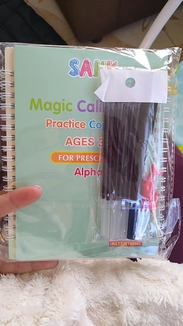 Sank Magic Practice Copybook Pen Preschools Kids Calligraphy English Verison Free Wiping Children Reusable Writing Book photo review