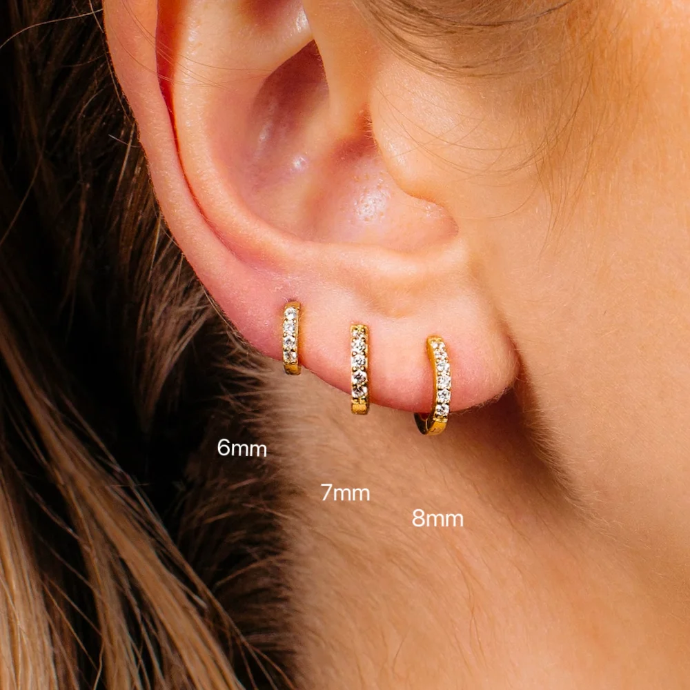 1/3 paires Maria minimaliste boucles d'oreilles pour femmes hommes bohême mignon en acier inoxydable minuscule Zircon Piercing boucles d'oreilles bijoux à la mode