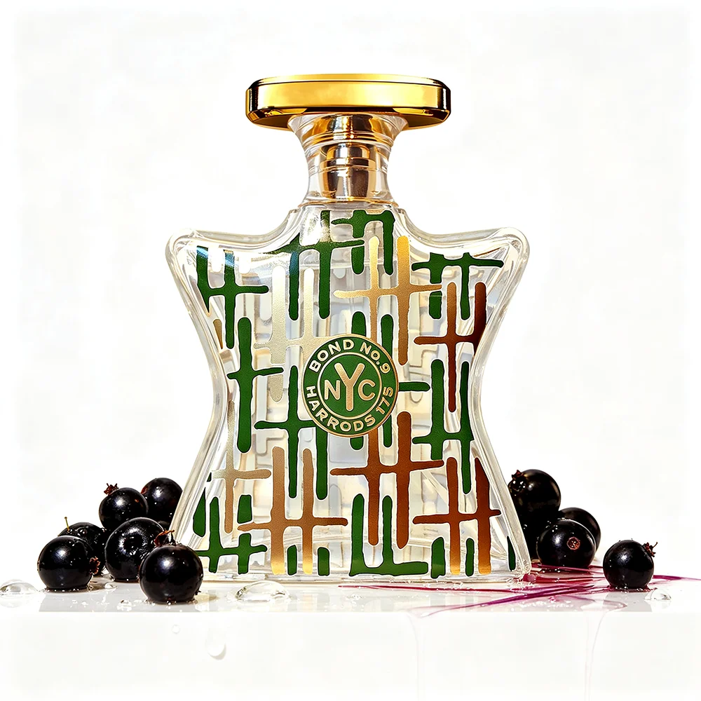Bond No.9 Harrods 175 Anniversary Edition Parfum 100ml Unisex Amber Floral Scent Blackcurrant Vanilla Rose Top Notes Honey Cinnamon Amber Heart Labdanum Musk Base Long Lasting Luxury Gift Box