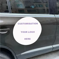 Custom Round Car Magnetic stickers, Can Personalize with Team Logos and Custom Colors, Creative Styles, Strong Magnetic Adhesion 4