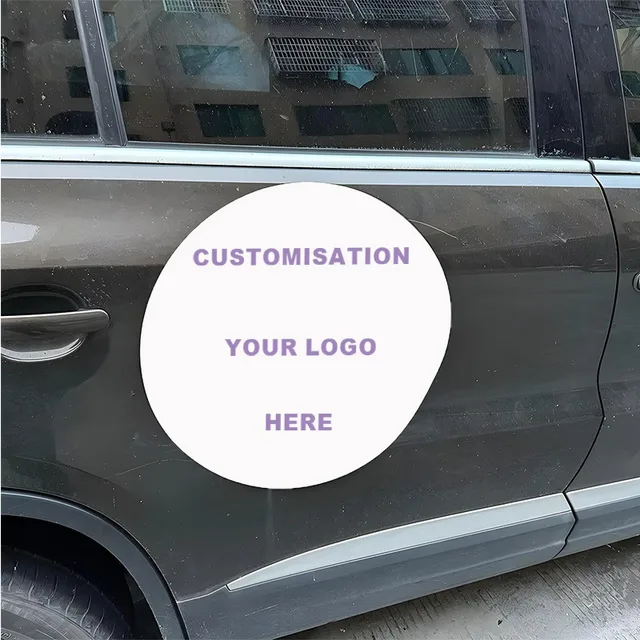 Custom Round Car Magnetic stickers, Can Personalize with Team Logos and Custom Colors, Creative Styles, Strong Magnetic Adhesion 4