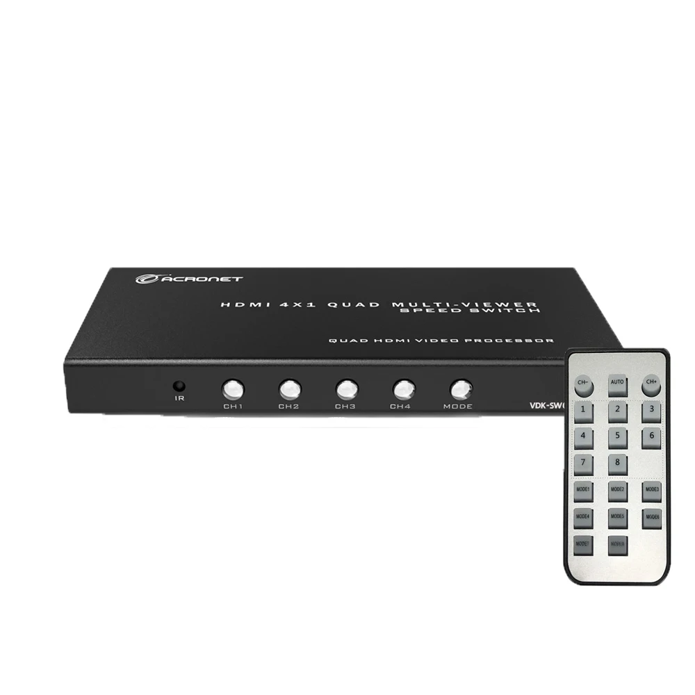 ACRONET 4:1 HDMI Selector Seamless Multi-Viewer Screen Spitter, VDK-SW041V2