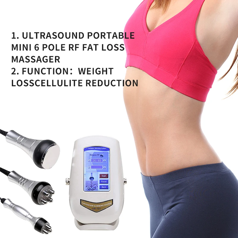 

Portable 40k Ultrasonic Vacuum RF Cavitation And Radiofrequency Body Shape Slimming Machine