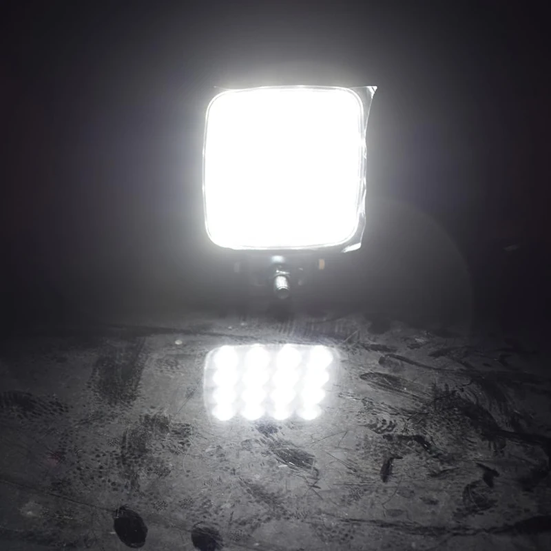 1PC 4 Inch 48W LED Work Light 12V 24V 48V, 6000K Flood Beam for Excavator Tractor ATV UTV Off-Road Truck LED Auxiliary Light view 6