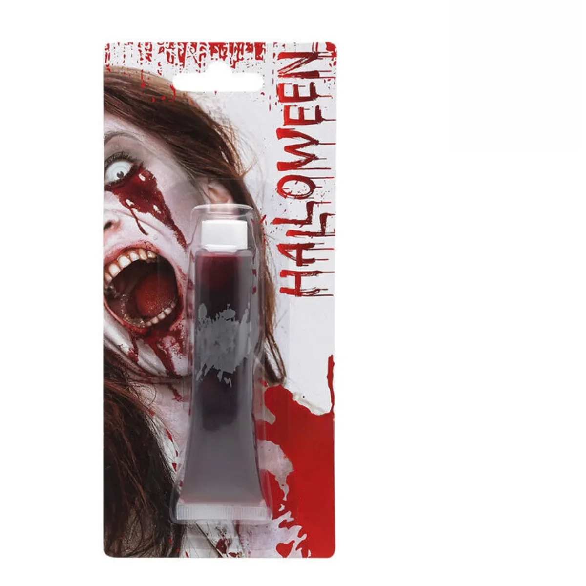 Maquiagem falsa de Sangre cor rojo intenso de para festas de Halloween carnaval