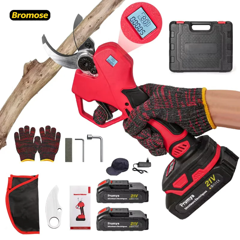 Bromose 1000W 21V 50mm sécateur électrique haute puissance sans fil sécateur cisaille jardin arbres fruitiers Branches tasse outil