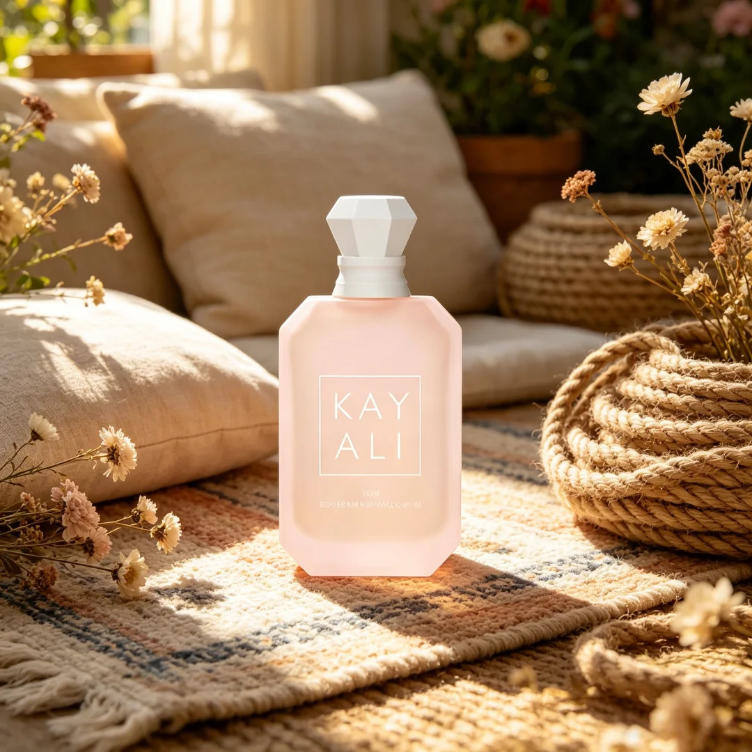 Yum Boujee Marshmallow |   Eau de Parfum Intense pour Femme, Parfum Vanille Fraise Guimauve Moelleuse, Flacon Diamant Rose, Spray de Parfum Longue Durée, Parfum de Luxe Senteur Dessert, Cadeau pour Elle, Saint-Valentin, Quotidien, Rendez-vous