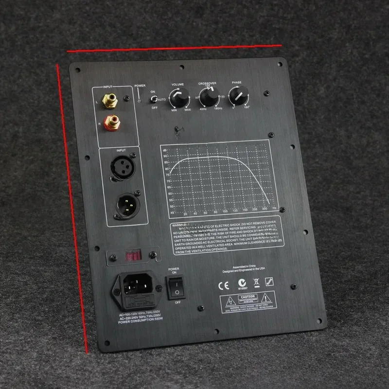 110/220V HIFI Mono 350W caisson de basses lourd carte amplificateur de puissance numérique active basse Pure système Audio domestique professionnel