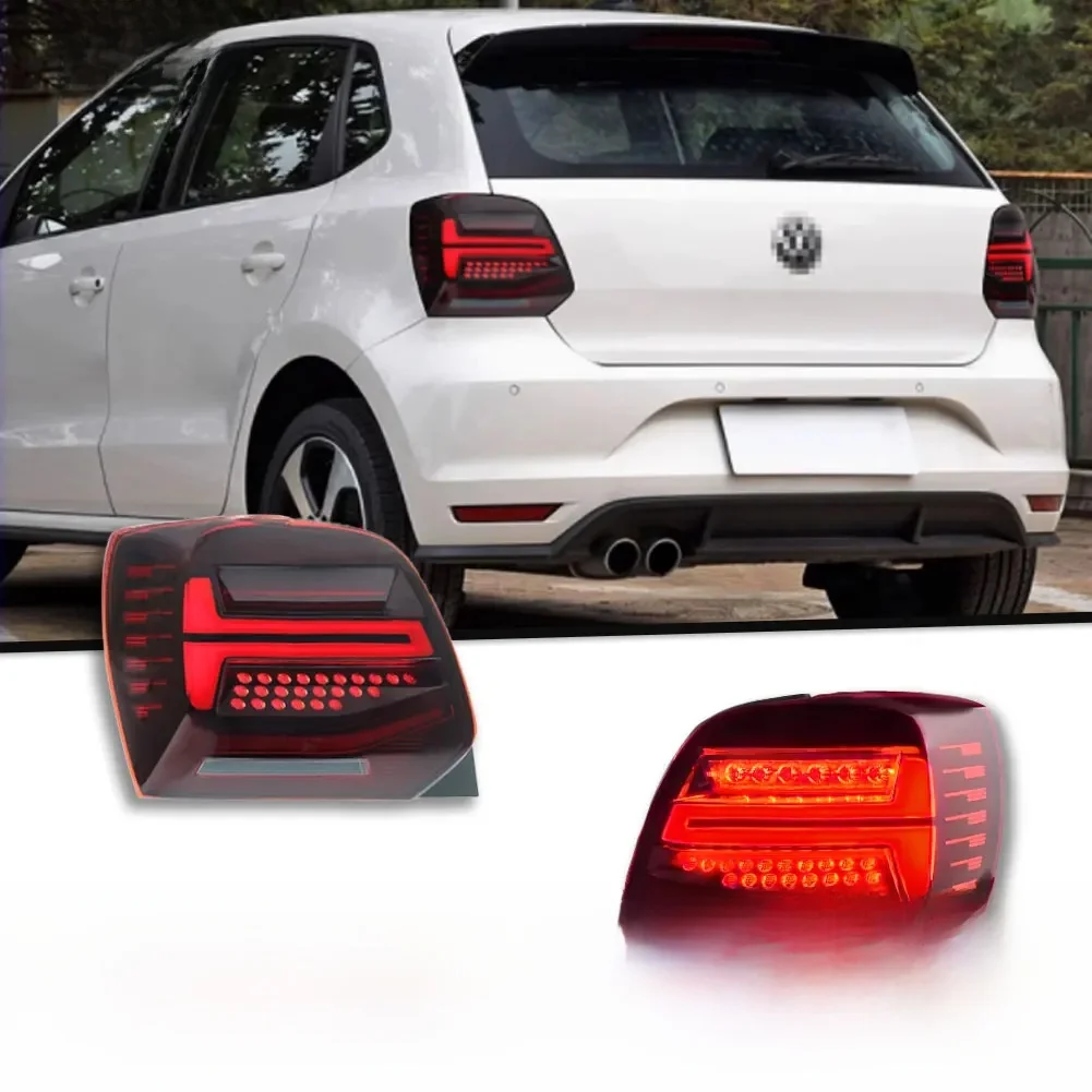 Voor Volkswagen Polo 2010-2017 Achterlichten Assemblages Upgrade Dynamische Rijden Licht Achterlichten Led Lamp Richtingaanwijzer Auto accessoires - afbeelding 2