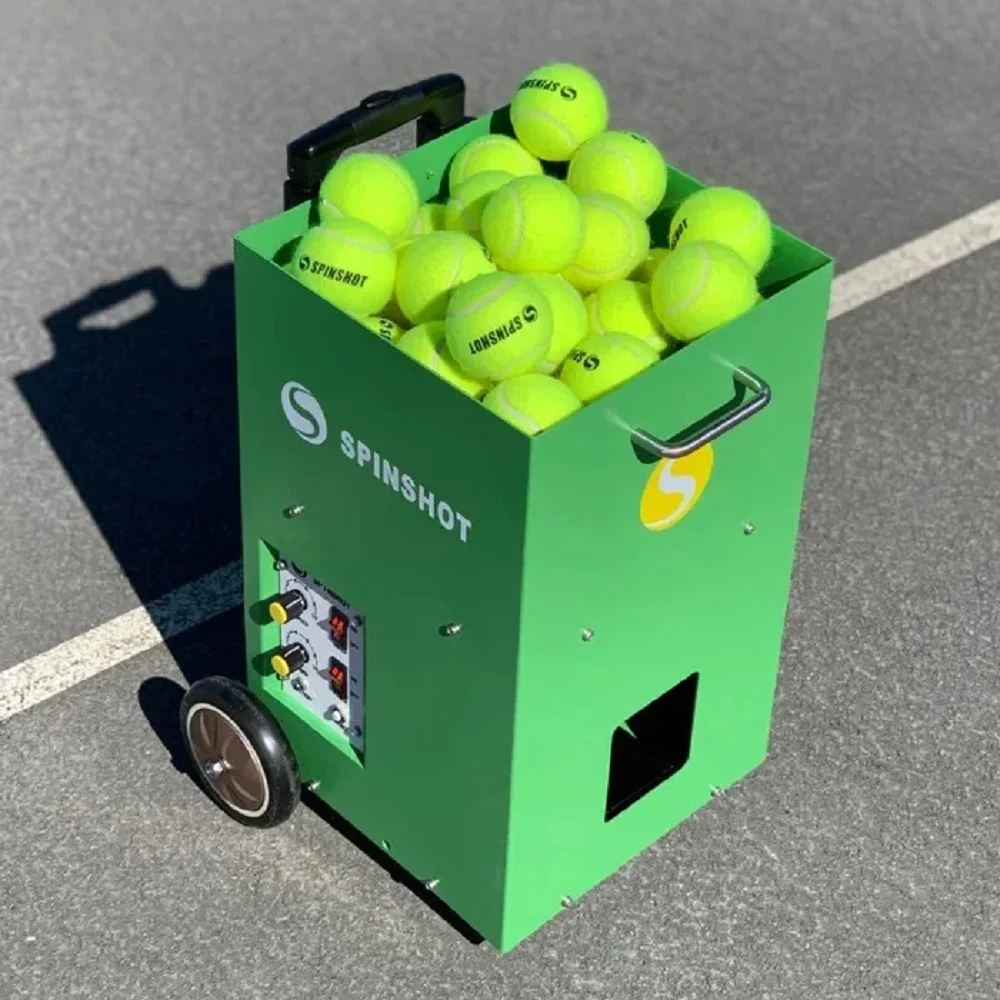 Heißer verkaufender Spinshot-Spieler plus ii 2 zwei Tennisball automaten mit Telefon fernbedienung versand kostenfrei