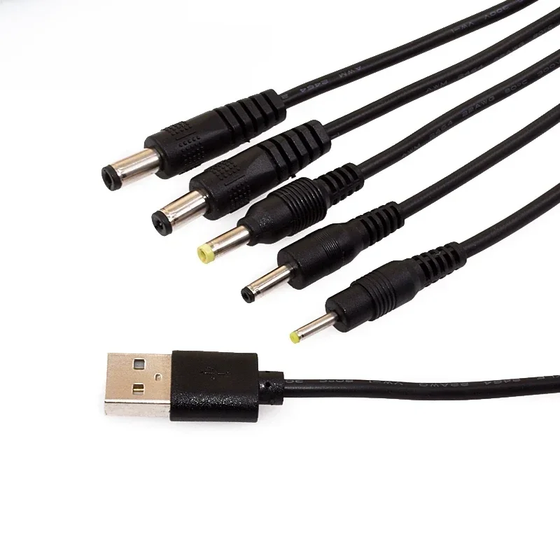 1 pièces USB mâle à 5.5 MM X 2.1MM 5.5*2.5 DC baril Jack câble d'alimentation prise ca connecteur de transfert chargeur Interface convertisseur