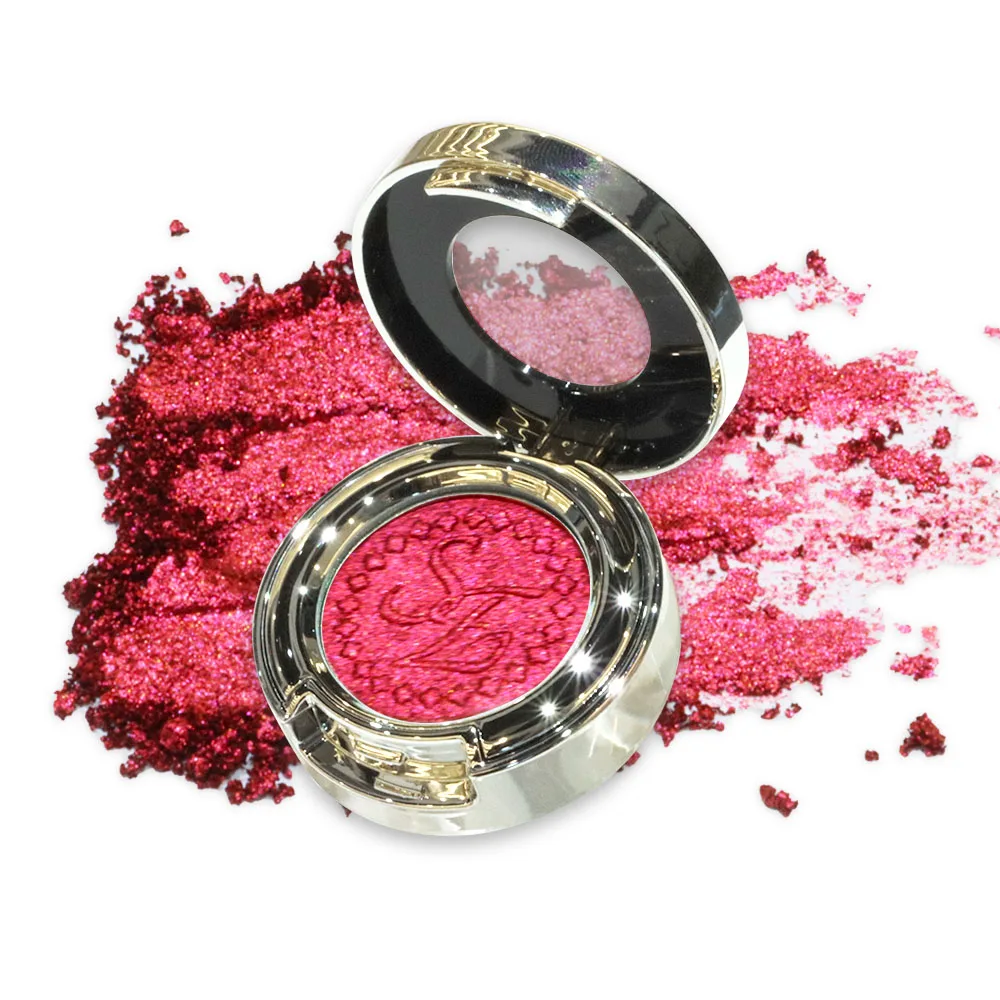 High Pigment Quality Cosmetic Long Lasting Brilliant Bright Fortune Red  Eye Makeup Single Eyeshadow