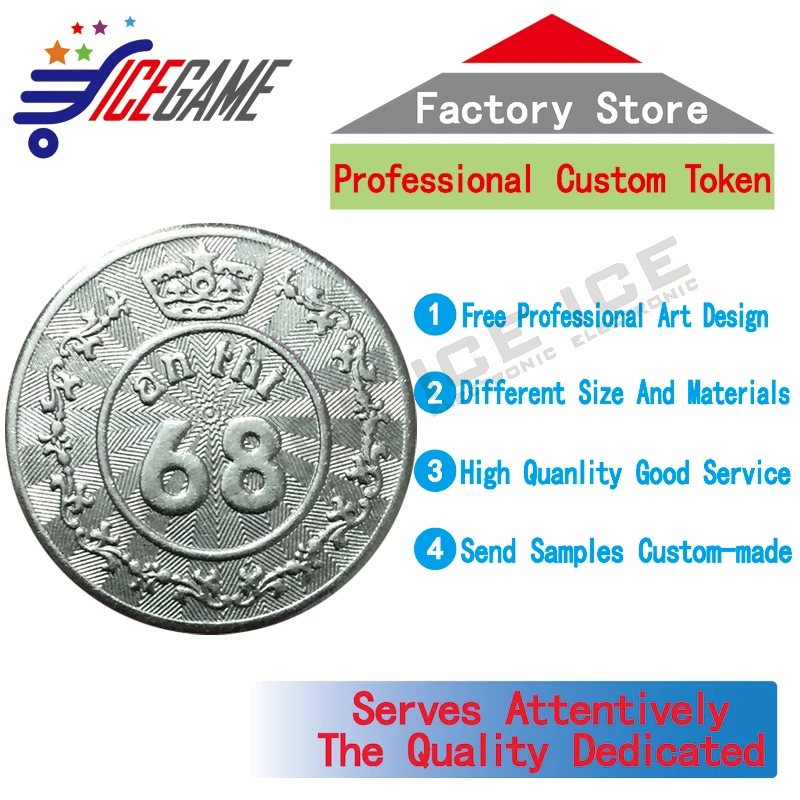 

100 шт./лот, латунные жетоны для аркадных мини-стирок, автомойки, когти, жетоны для настольных игр, персонализированные монеты