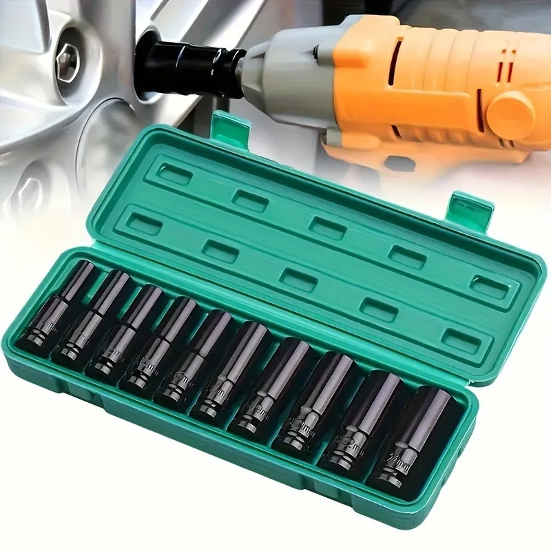 Socket Set 8–24mm 1/2-Inch Drive for Motorcycle Tools, Repair Kit, Tool Kit & Workshop Maintenance