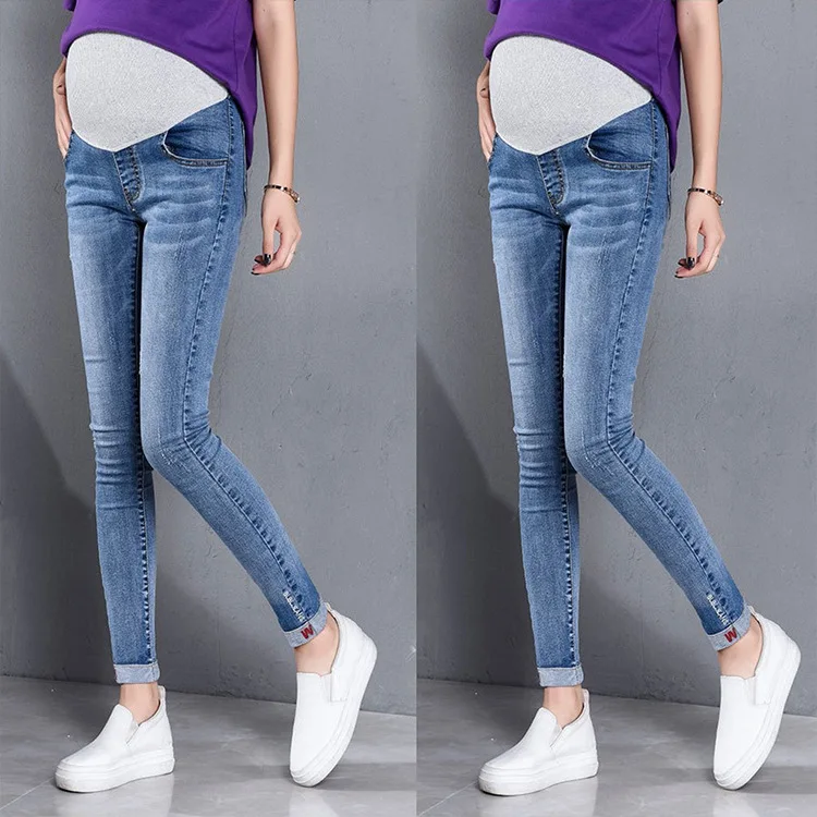 Pregnancy Abdominal Pants Boyfriend Jeans Maternity Pants For Pregnant Women Clothes High Waist Belly Pants Loose Denim Jeans