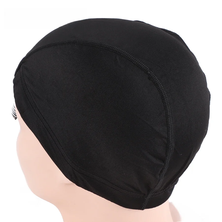 Hurtownie 5 sztuk/partia tanie Dome Cap czarna peruka Cap dla peruka dokonywanie elastan Dome czapki Glueless elastyczne czapki jedwabiu tkania — zdjęcie 2