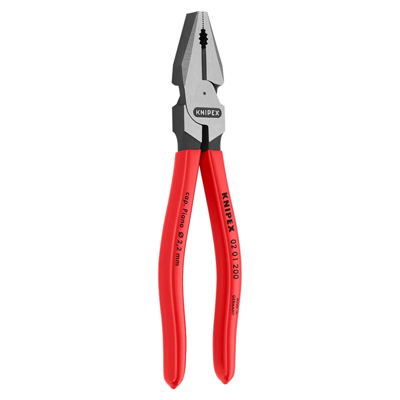 KNIPEX High Leverage Combination Pliers for Easier Cutting, Powerful Gripping, Bending and Pulling No. 0201180 | 0201200