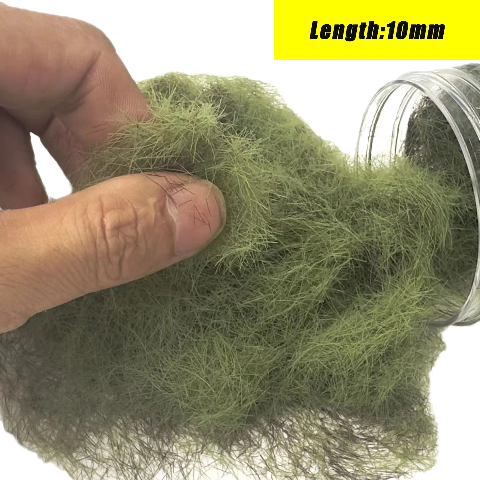 20G Length 10mm Miniature Static Grass Needle Tuft for Railroad Railway Train Layout/Wargame/Military Scene Materials/Diorama