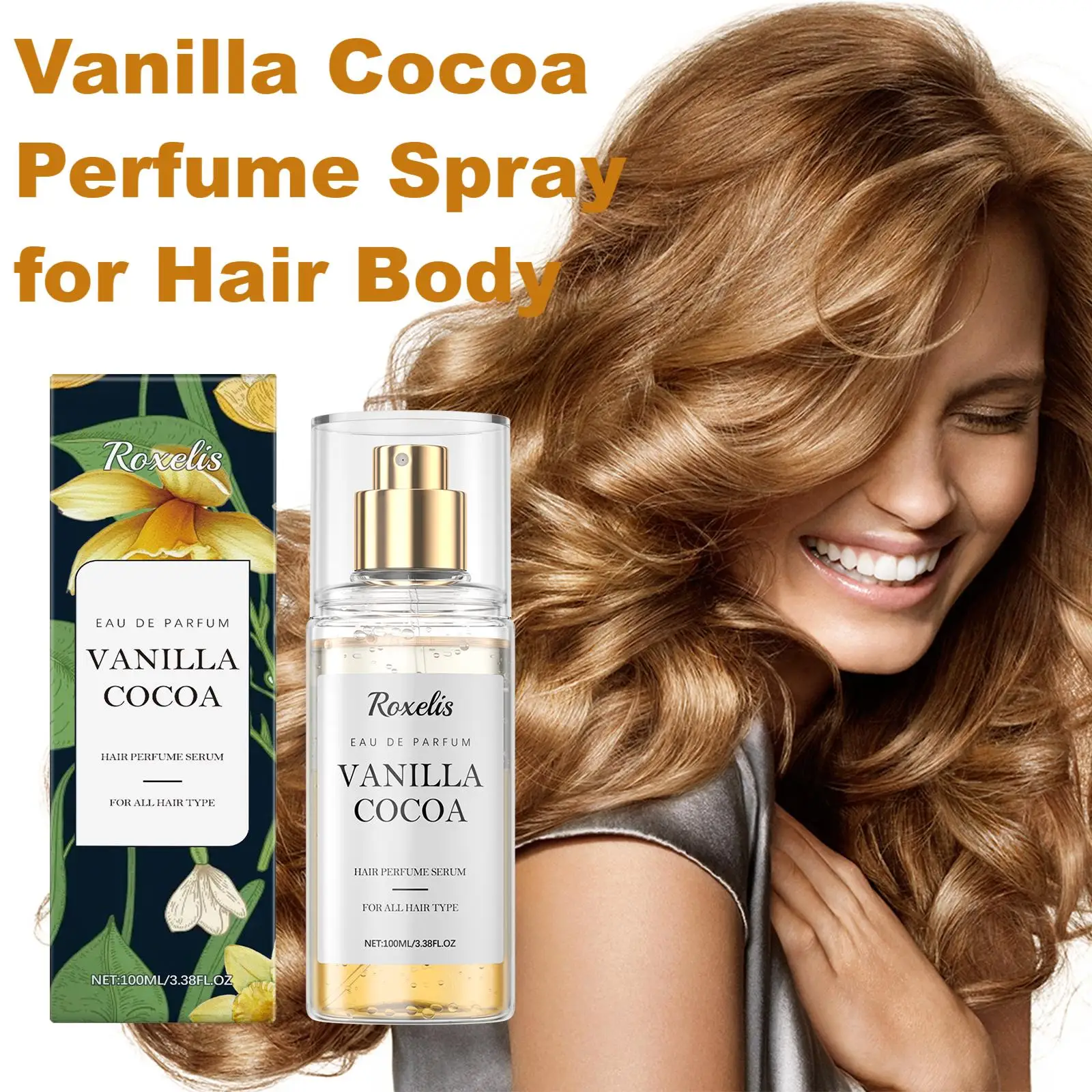 

Roxelis 100ml Vanilla Cocoa Perfume Spray For Hair Body Fragrance Refreshing Pheromone Flirting Dating Romantic Scent Perfume