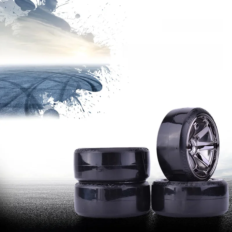 AUSTAR – pneu de voiture à dérive, jante de roue dure pour Traxxas HSP Tamiya HPI Kyosho, pièce de véhicule RC à dérive sur route, 4 pièces
