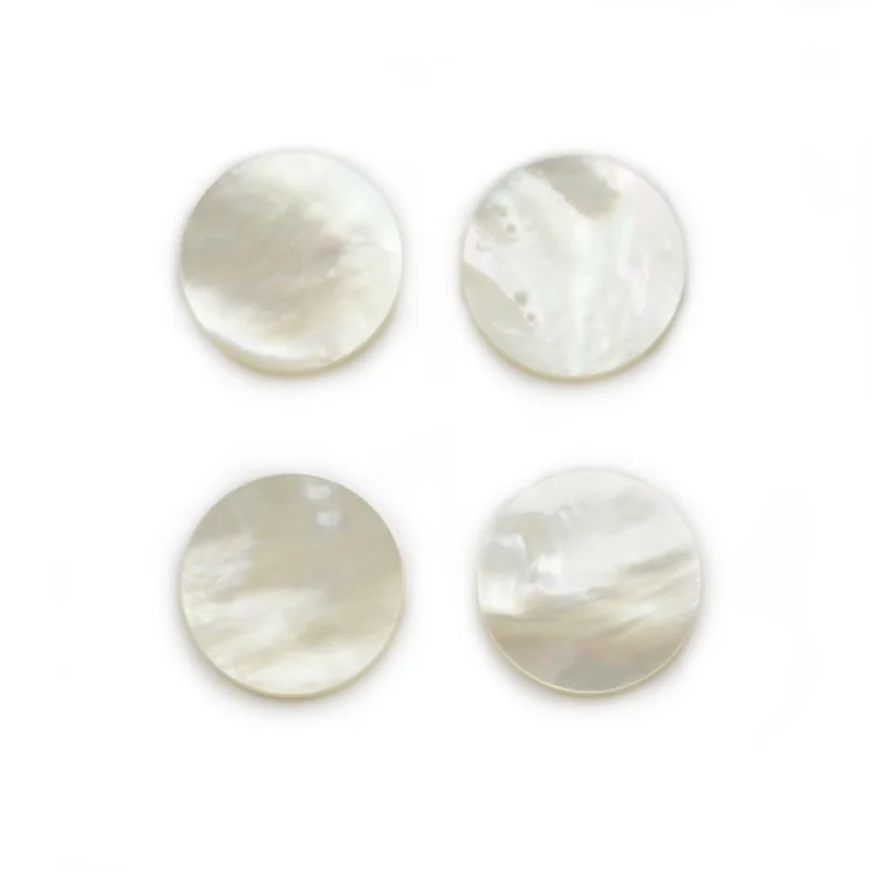 5pcs Natural White Shell Mother Of Pearl Cabochons Disc Flat Round Shape 8/10/12/14/20mm For Jewelry Making DIY Pendant Ring