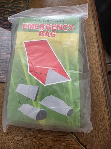 Outdoor Emergency Survival Sleeping Bag Thermal Blanket Mylar Waterproof Reusable Sack Portable Camping Hiking Emergency Gear photo review