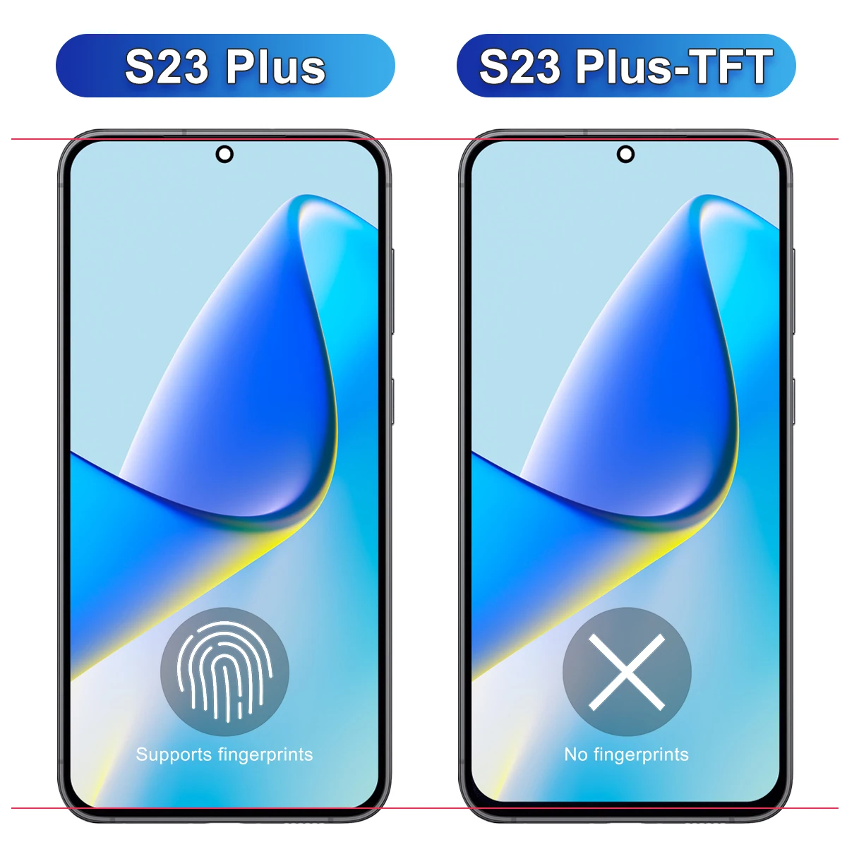 S23 Plus TFT Display Screen for Samsung Galaxy S23+ S916B S916B/DS Lcd Display Digital Touch Screen with Frame Replacement