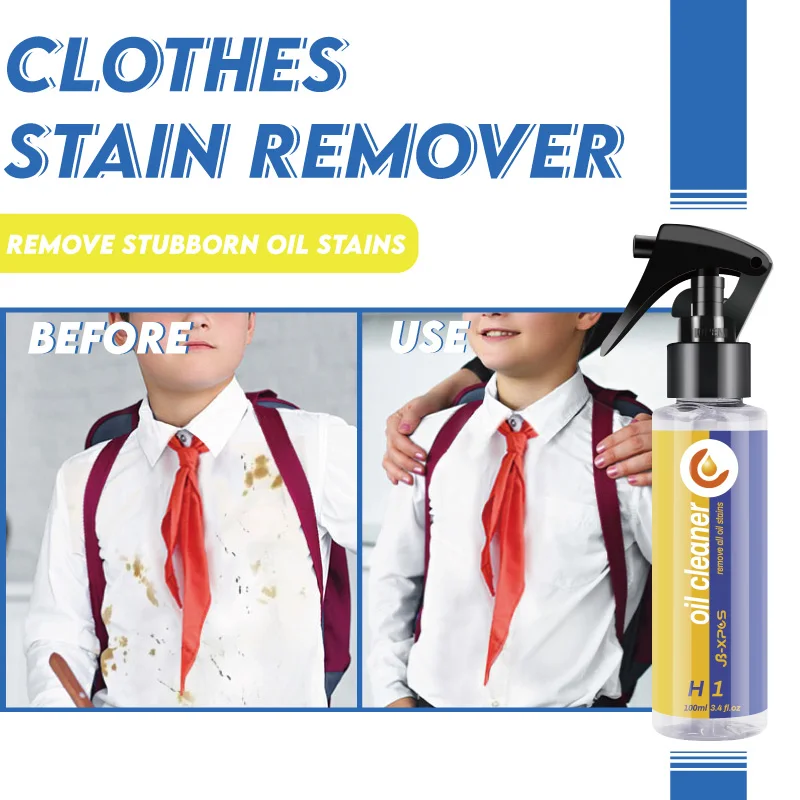 

Clothes Stain Remover Fast Decontamination Dry Cleaning Agent Oily Clothes Cleaner Stain Remover For Stubborn Stains JB-XPCS H1