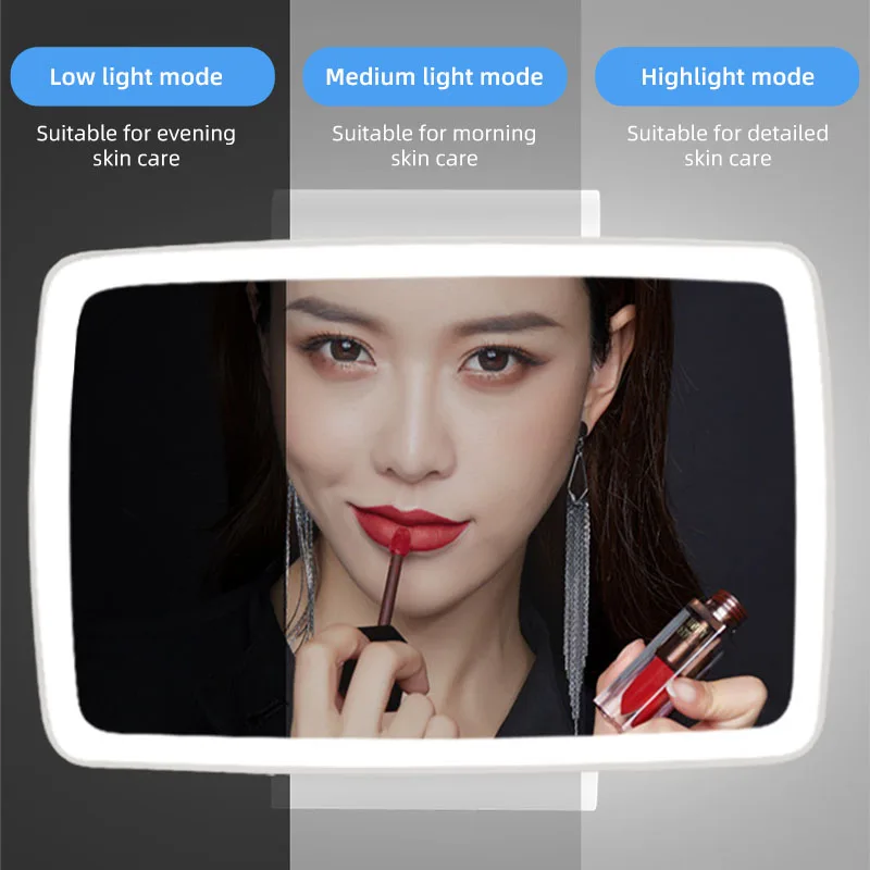 Car sun visor LED makeup mirror adjustable high-definition mirror with light car dressing mirror suitable for all models