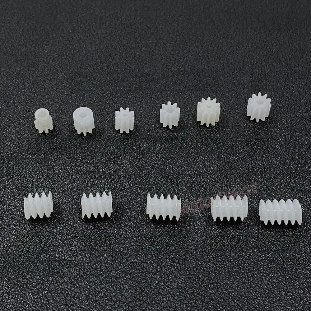 10 pièces 0.5M Modules engrenage en plastique 7T/8T/10T dents jouet RC modèle voiture Transmission pignon engrenage 6mm/7mm/8mm engrenage à vis sans fin engrenages hélicoïdaux