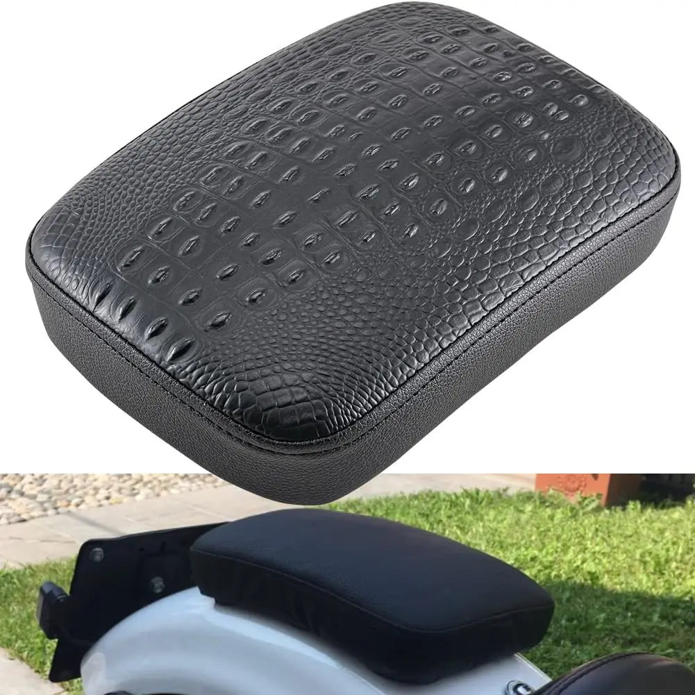 Motorcycle Rear Passenger Cushion 8 Suction Cups Pillion Pad SeatFor Harley Dyna 883 Choppers Bobber