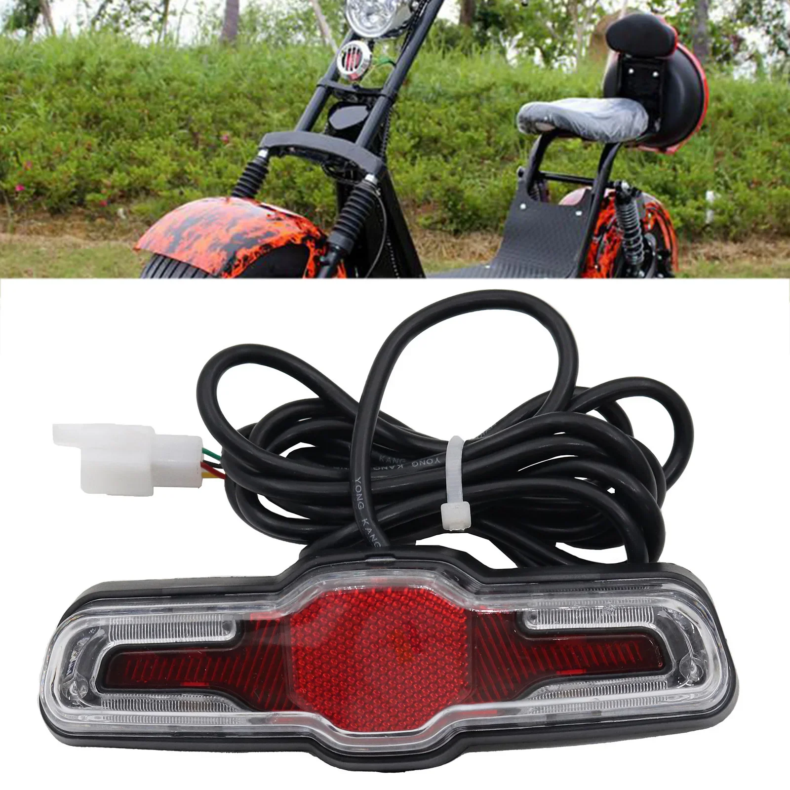 AliExpress Electric Bicycle Scooter 60V Brake Tail Light Signal Light Turn Signal Universal For Citycoco Scooter Harley Electric Scooter