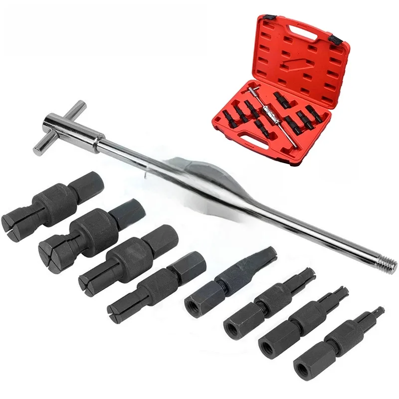 9/10st Blind Hole Kit Slide Hammer Pilot Interne lagertrekker Lagertrekker Removal Tool Kit - afbeelding 2
