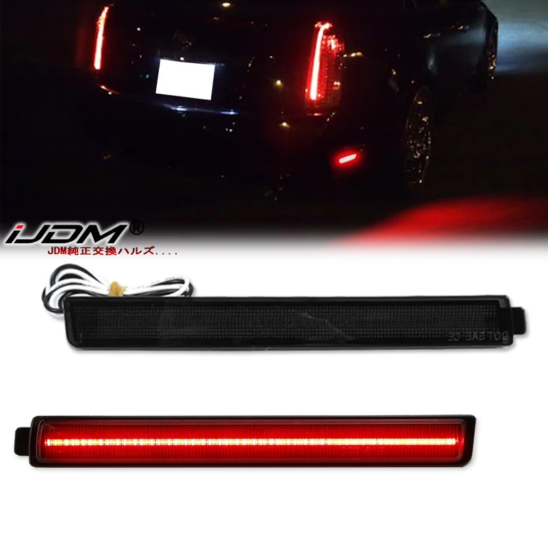 2Pcs Red lens Rear Bumper LED Reflector Light lamp LED Side marker For Cadillac CTS 2008 2009 2010 2011 2012 2013 Cadillac CTS-V