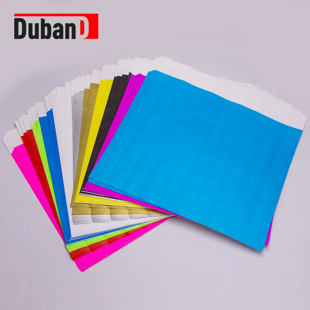 

Duband 1000pcs No Logo Disposable Tyvek Wristbands for Concert Events, Bar Party Tickets, Identification Bands 25*250mm