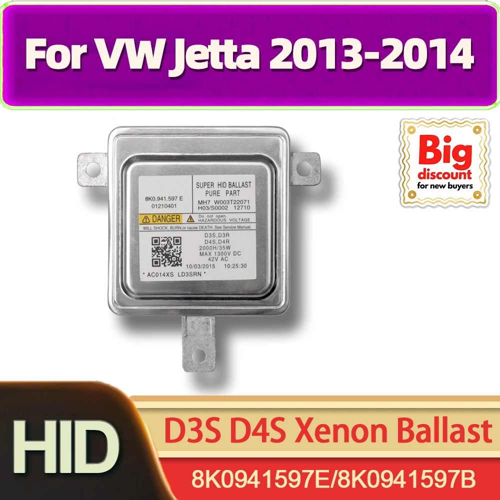 

TEENRAM HID Xenon Headlight Ballast Control Unit OEM 8K0941597E 8K0941597B Xenon Light Ballast D3S D4S For VW Jetta 2013-2014