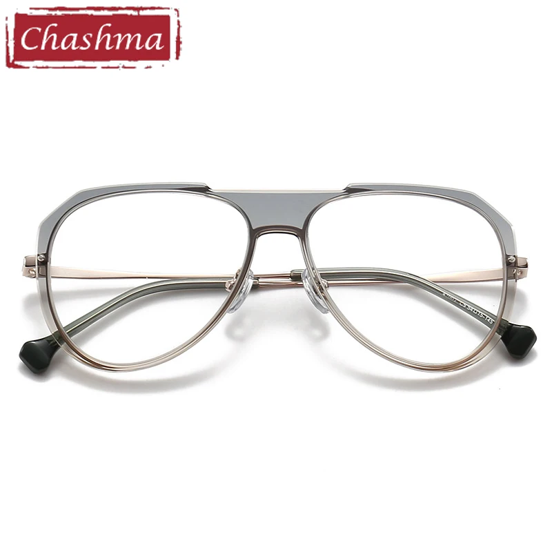 Chashma Prescription Glasses Men Flat Top Eyeglasses Frames Acetate Alloy Progressive Big Rim Optical Recipe Eyewear Spectacles