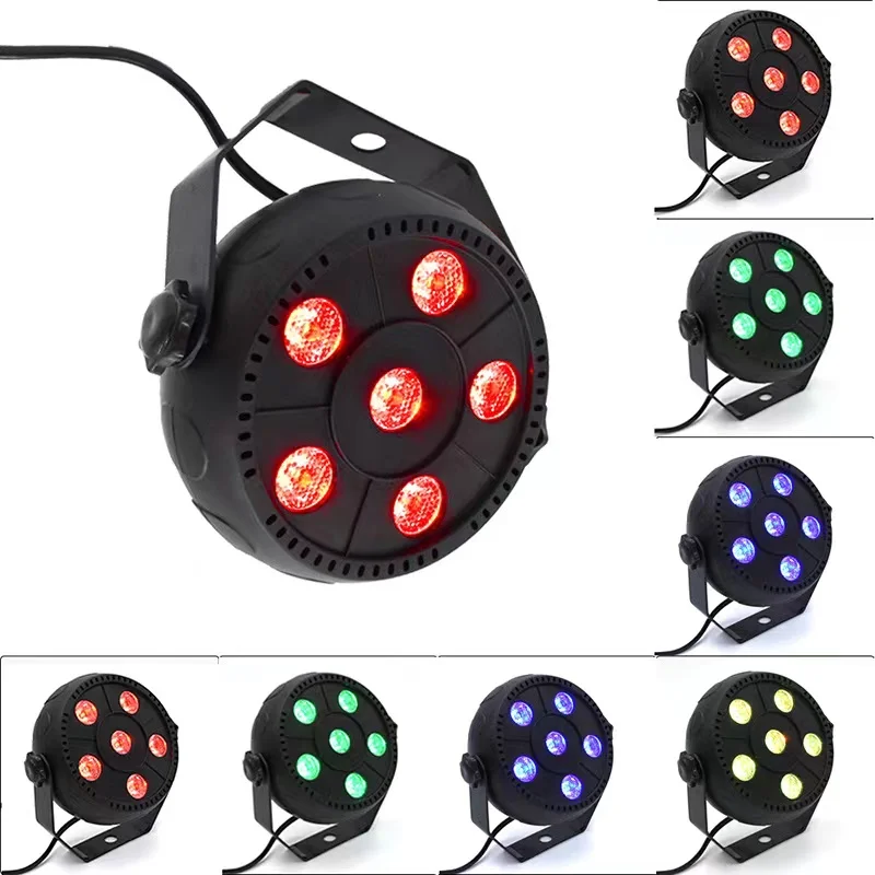 6X3W RGB كامل اللون شقة الاسمية ضوء ديسكو حفلة عطلة عيد الميلاد الزفاف عيد ميلاد الأداء التحكم الصوتي ضوء المرحلة #4