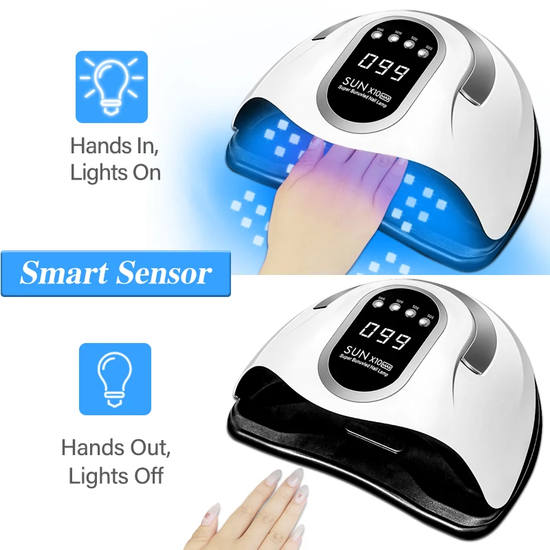 66LED UV LED Nail Dryer For Drying Nail Gel Polish Portable Design With Large LCD Touch Screen Smart Sensor Nail Lamp Home Use