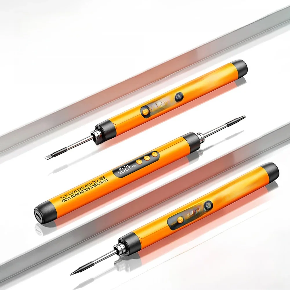 Fer à souder USB 1000mAh 5V 8W, fer à souder électrique numérique sans fil 260-420 ℃ Outils de soudage à température réglable