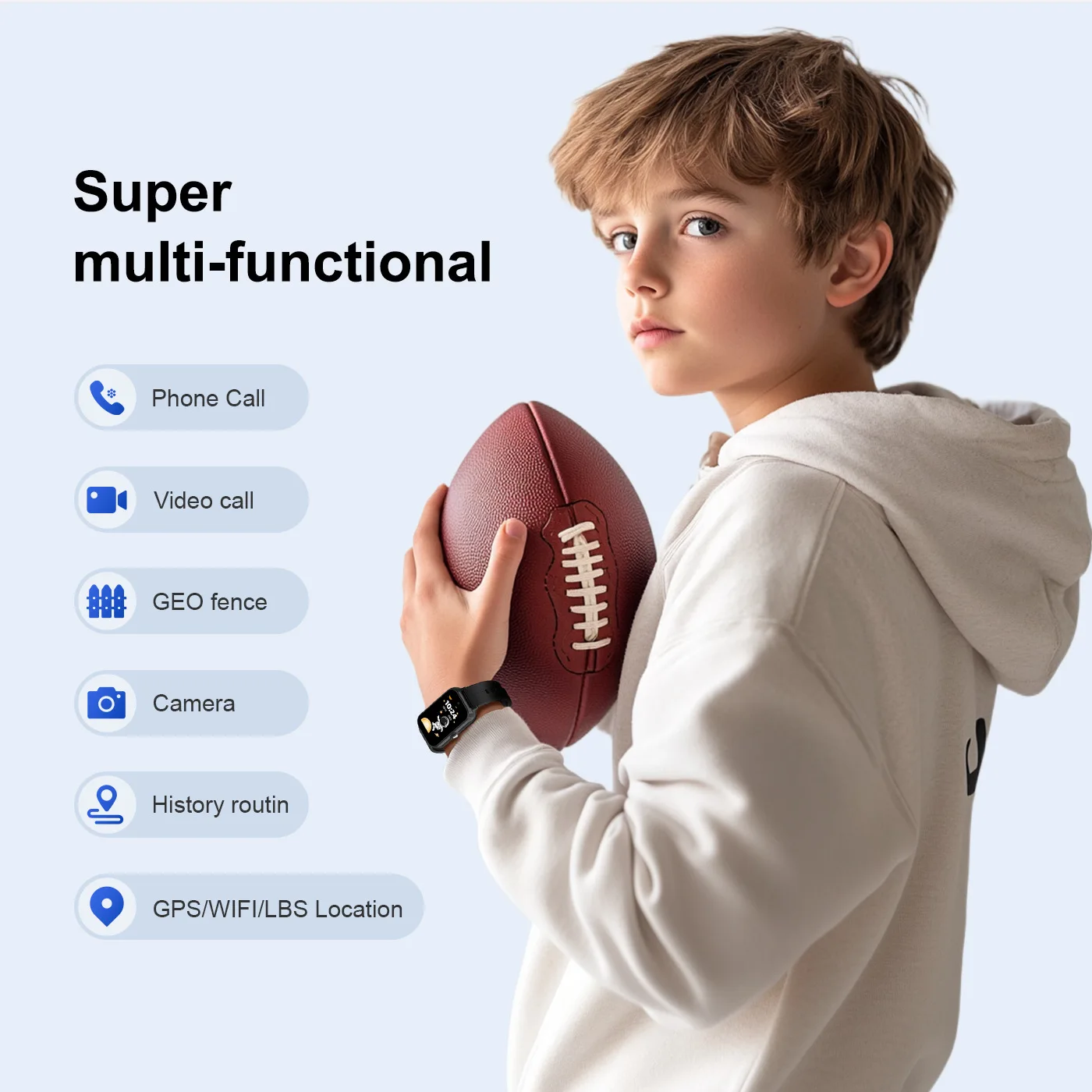 Kids Smart Watch for Children Watch with 4G Sim Card Phone Call GPS Positioning One Key SOS Calling Footprint Tracker DH13S HD V