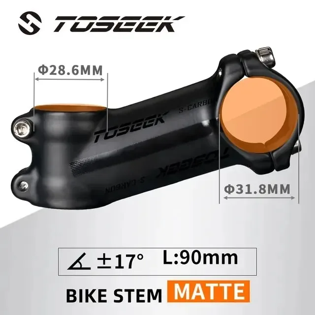 Toseek Leichte Fahrrad Power 6/17 Grad 31,8mm Aluminium Legierung Fahrrad Lenker Vorbau MTB Tisch Fahrrad Festen Tisch Radfahren teile