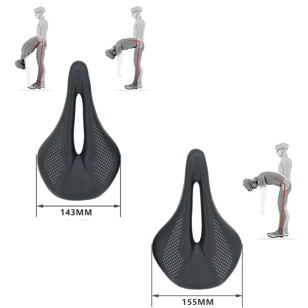 ELITA ONE MTB/Rennrad-Sattel, Kohlefaser, 96 g, weiches Sitzkissen, 240 x 143/155 mm – Detail 9