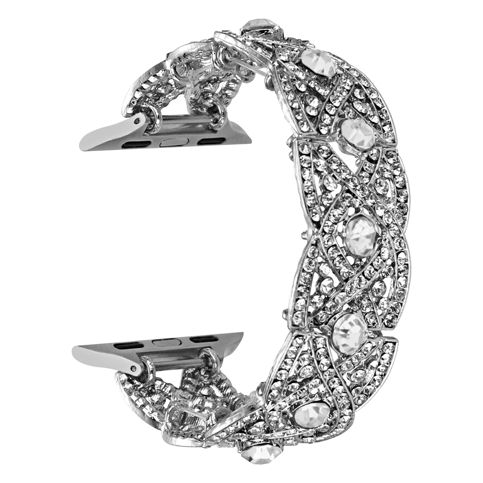 Pulseira de metal de luxo Bling Diamond Bracelet para Apple Ultra 49mm 38 40 42mm 44mm 41 45mm Iwatch Series 8 7 6 SE 5 4 3 2